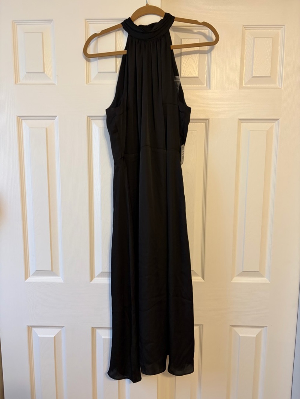 Express size large new Elegant Black Halter Dress - Classic Evening Style
